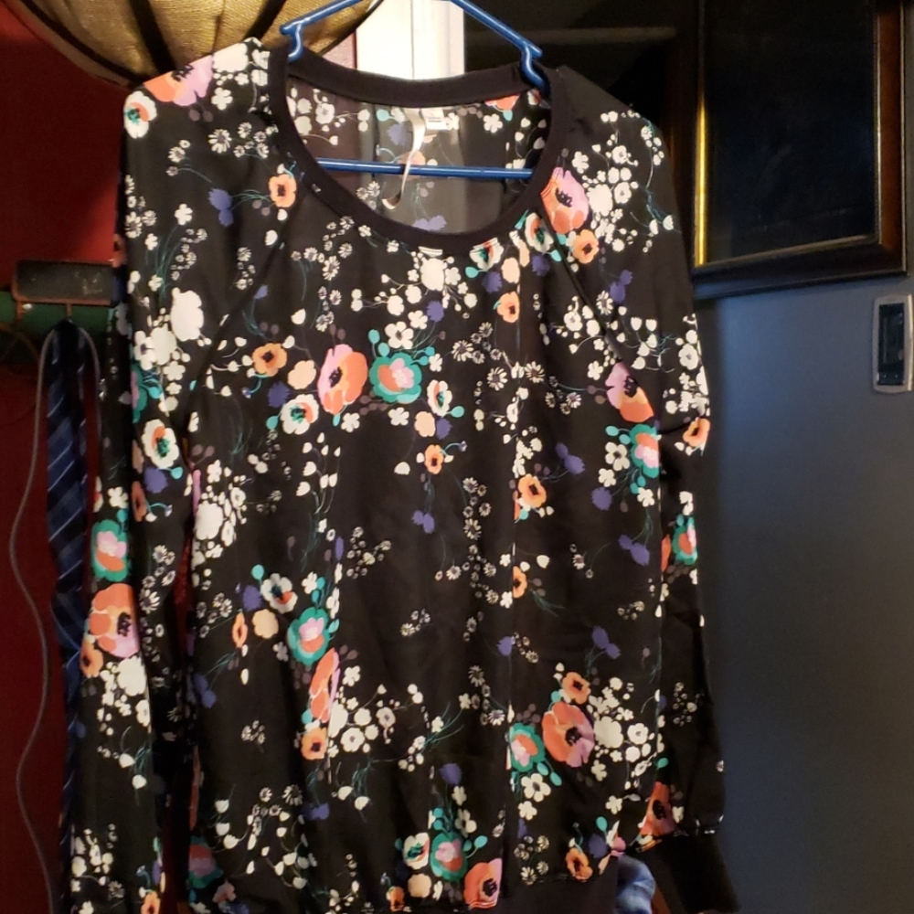 Chiffon bomber jacket blouse